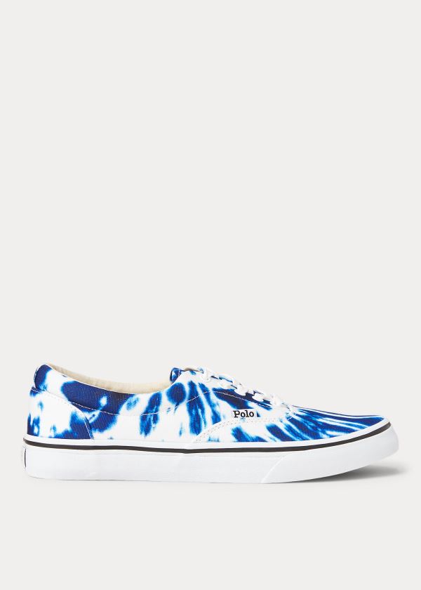 Men's Polo Ralph Lauren Thorton Tie-Dye Canvas Sneakers | 967315KHS